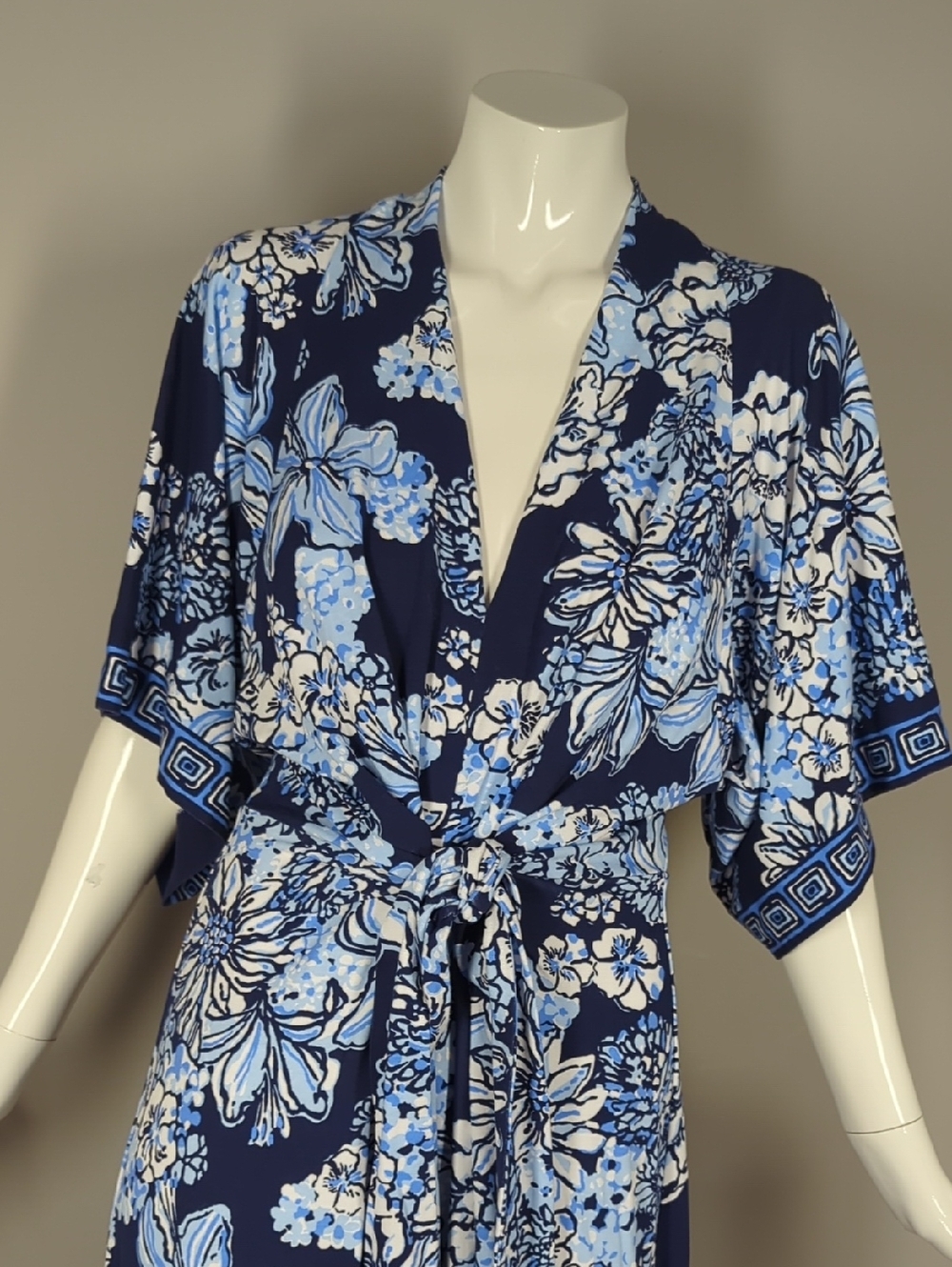 Lilly Pulitzer Navy Blue Floral Maxi Dress - Picture 4 of 9